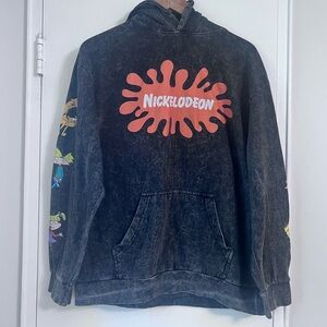 NICKELODEON Rugrats Gray Acid Wash Sweatshirt - Size Large